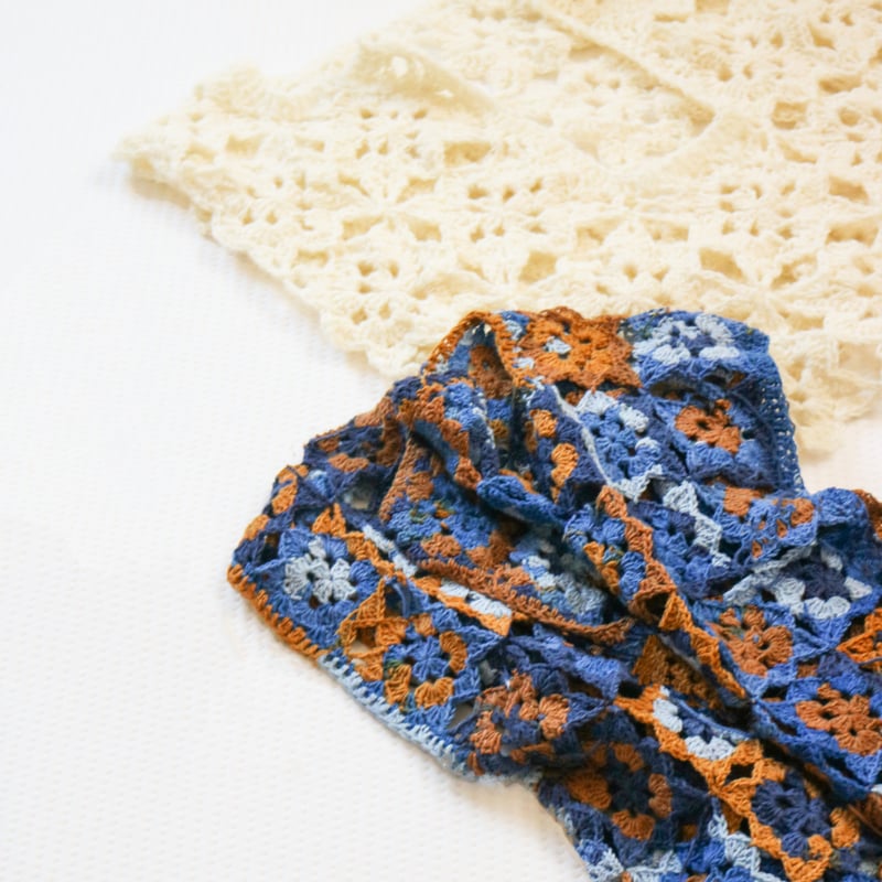 WONDERFUL WORLD 透かし編みモチーフベスト WONDERFUL WORLD 透かし編みモチーフベスト