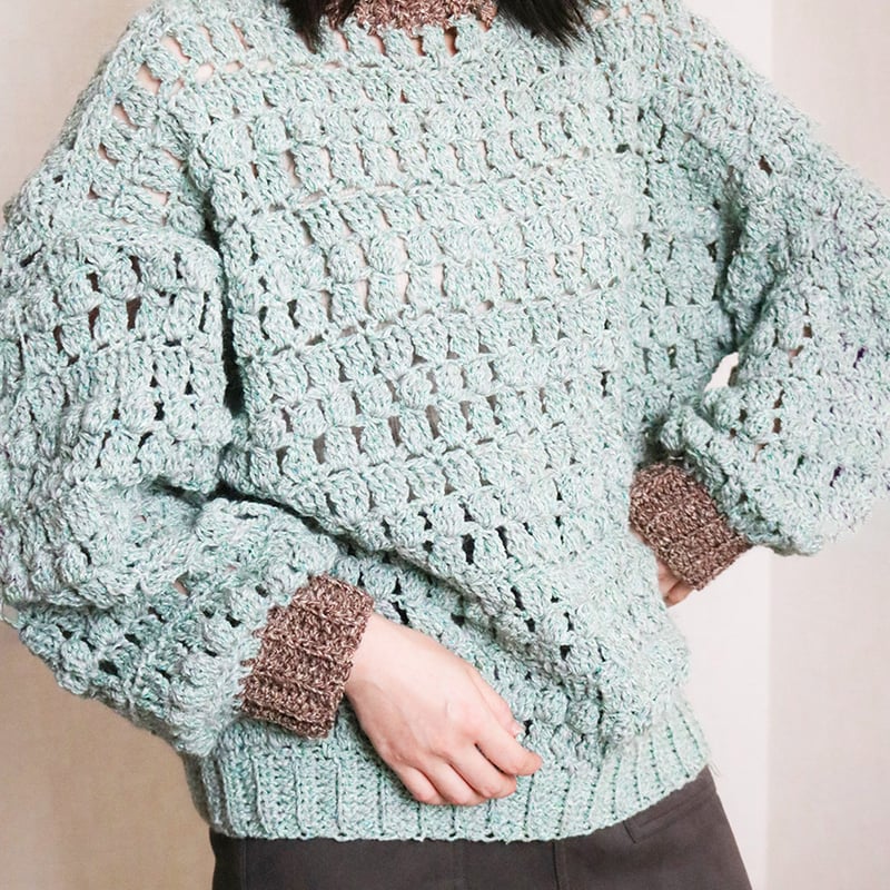 DL編み図］キャンディたちのクロシェセーター／crochet／p.9