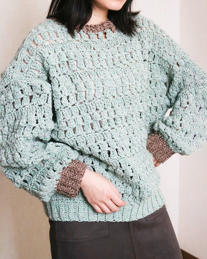 DL編み図］キャンディたちのクロシェセーター／crochet／p.9