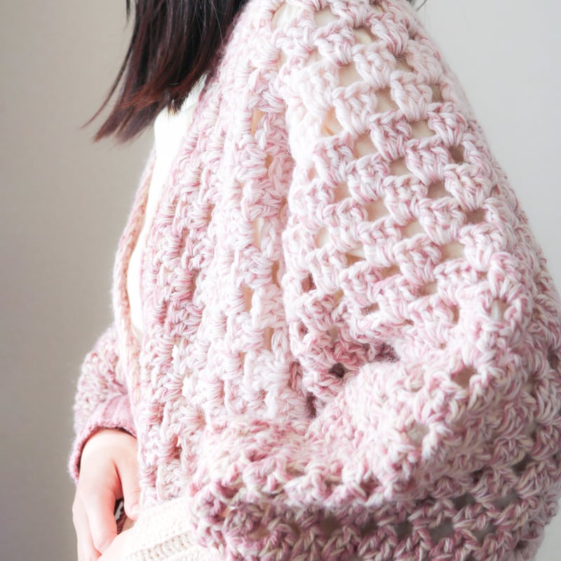 DL編み図］袖から編みたいクロシェカーディガン／crochet／p.9