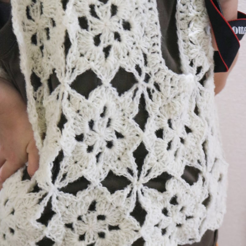 DL編み図］夏の夜に想うモチーフ編みベスト／crochet／p.8