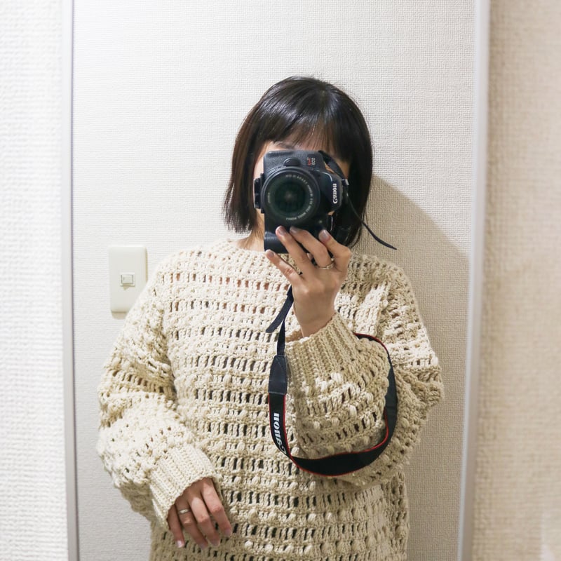DL編み図］コーヒー豆のクロシェセーター／crochet／p.8 | 112_STORES店