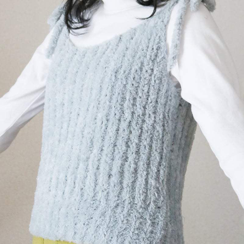 DL編み図］ブロックつなぎのリボンキャミソール／knitting ／10p | 112