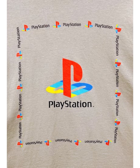 PlayStation　Tシャツ　Ｌ　ベージュ　USA古着