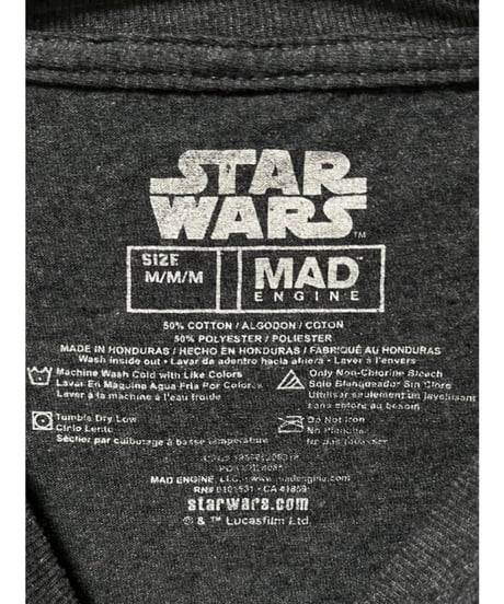 STAR WARS　YODA　Tシャツ　M　グレー　USA古着