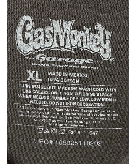 Gas Monkey Garage　Tシャツ　XL　茶色　USA古着