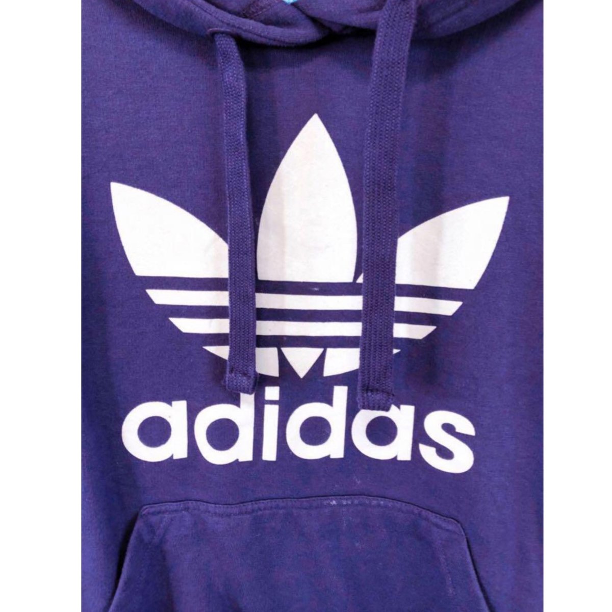 adidas トレフォイルロゴ パーカー レディスXL 紫 UK古着 | 古着 / 3104家