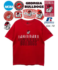 NCAA　GEORGIA BULLDOGS　Tシャツ　M　赤　USA古着
