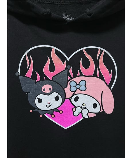 Sanrio Kuromi & My Melody　パーカー　M　黒　USA古着
