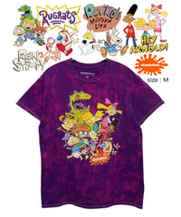 nickelodeon　Tシャツ　M　ダイタイ柄　紫　USA古着