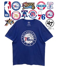 NBA　Philadelphia 76ers　Tシャツ　L　青　USA古着