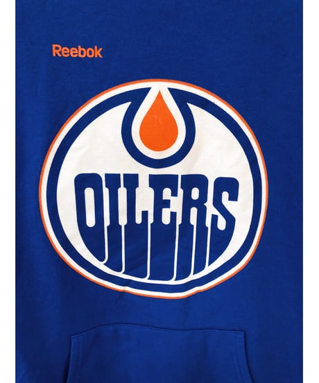 NHL　Edmonton Oilers　パーカー　レディスＬ　青　USA古着