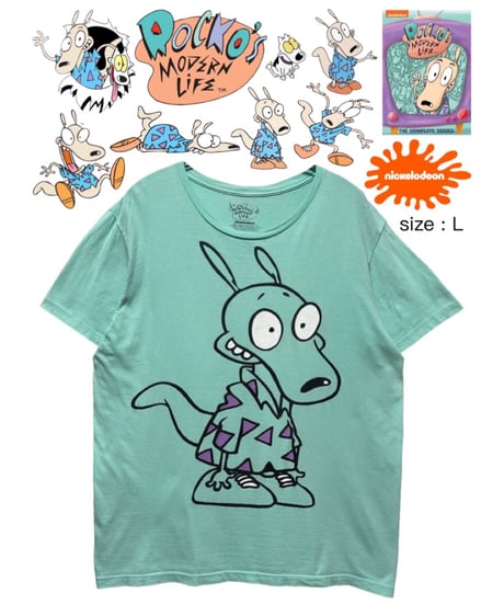 ROCKO’s MODERN LIFE　Tシャツ　L　薄緑　USA古着