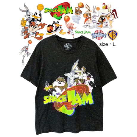 スペースジャム（SPACE JAM）1991年製 マイケルジョーダン Tシャツ Vintage Space Jam Michael Jordan Looney Tunes Black T-Shirt Size