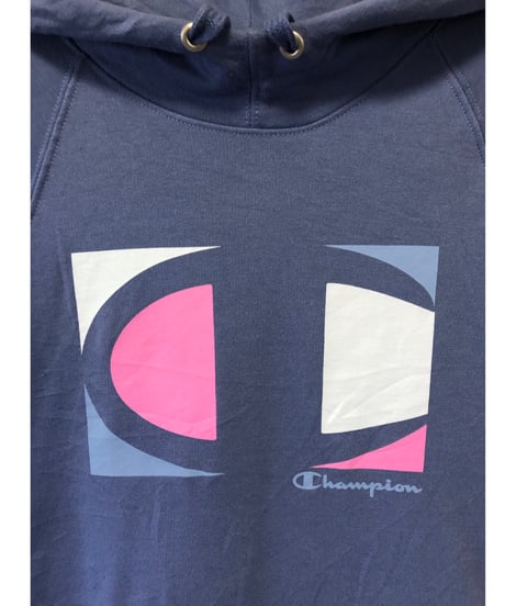 Champion　パーカー　L　青系　FRA古着