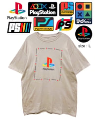 PlayStation　Tシャツ　Ｌ　ベージュ　USA古着