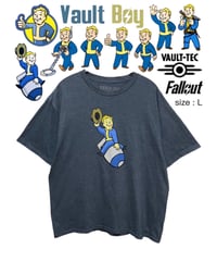 Fallout　Vault-boy　Tシャツ　L　ブルーグレー　USA古着