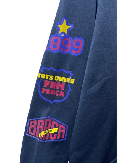 FC Barcelona　パーカー　L　 紺　USA古着