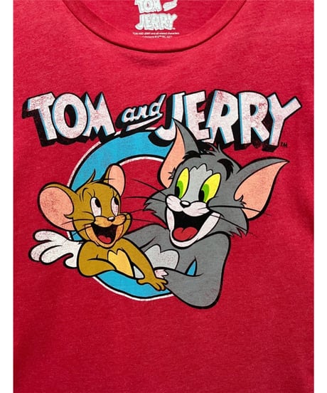 TOM and JERRY　Tシャツ　XL　赤　USA古着