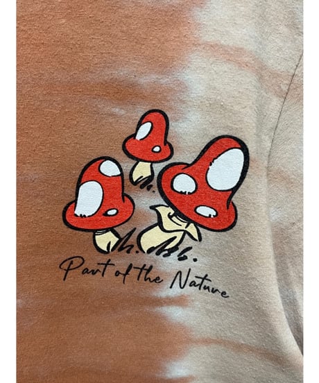 THE SMURFS　Tシャツ　M　ダイタイ柄　ベージュ×オレンジ　USA古着
