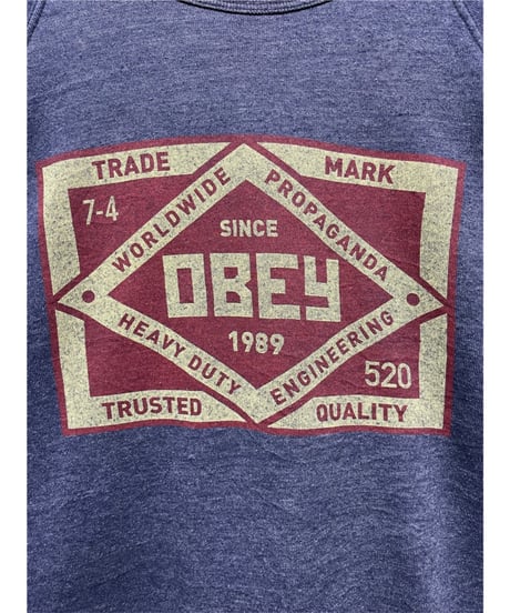 OBEY　スウェット　XL　ブルーグレー　USA古着