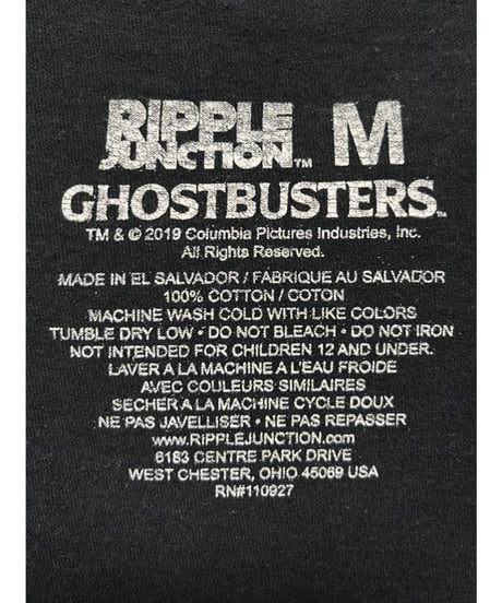 GHOSTBUSTERS　Ｔシャツ　M　黒　USA古着