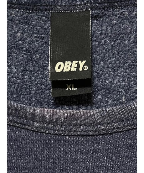 OBEY　スウェット　XL　ブルーグレー　USA古着