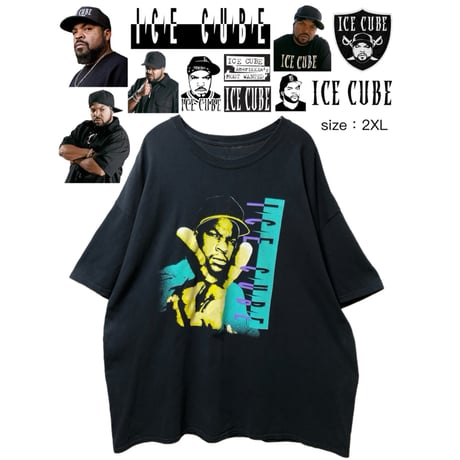ICE CUBE グラフィックTシャツ XLsize Ice Cube Mens Black Cotton T-Shirt Graphic Print Short