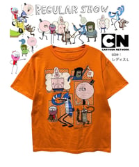 REGULAR SHOW　Tシャツ　レディスL　オレンジ　USA古着