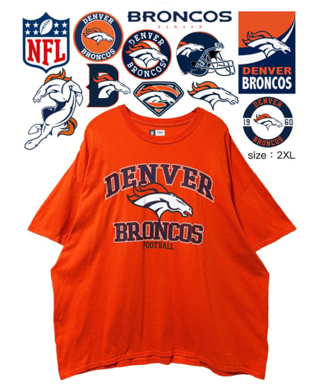 NFL　Denver Broncos　Tシャツ　2XL　オレンジ　USA古着