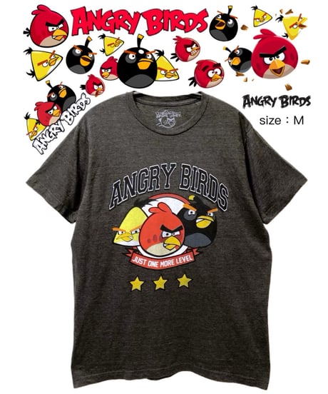 Angry Birds　Tシャツ　M　グレー　USA古着