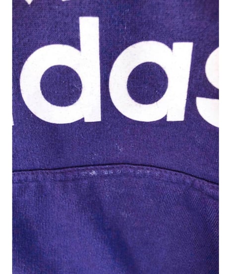 adidas　トレフォイルロゴ　パーカー　レディスXL　紫　UK古着