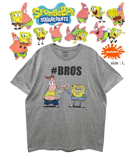 Sponge Bob　Patrick Star　Tシャツ　L　グレー　USA古着