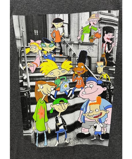 HEY ARNOLD！　Tシャツ　L　ダークグレー　USA古着