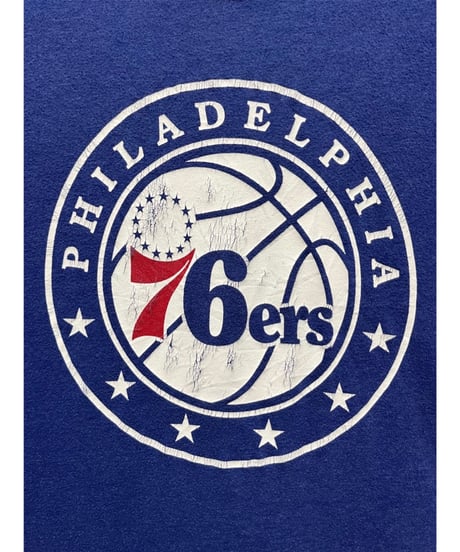 NBA　Philadelphia 76ers　Tシャツ　L　青　USA古着