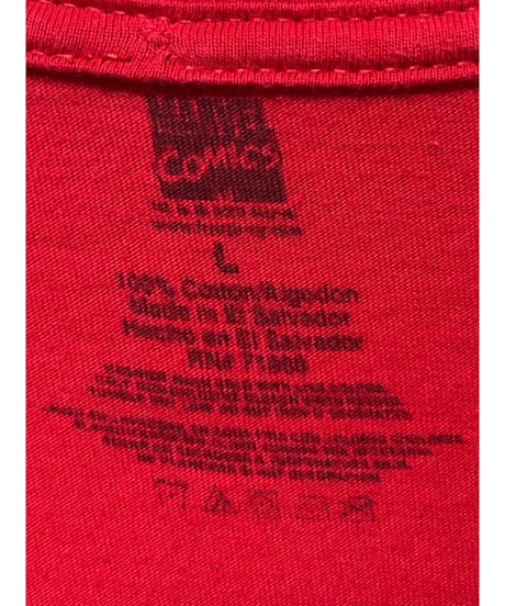MARVEL COMICS　Tシャツ　L　赤　USA古着