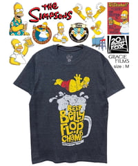 The Simpsons　Homer　Tシャツ　M　ダークグレー　USA古着