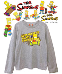 The Simpsons　長袖Ｔシャツ　レディスXL　グレー　USA古着