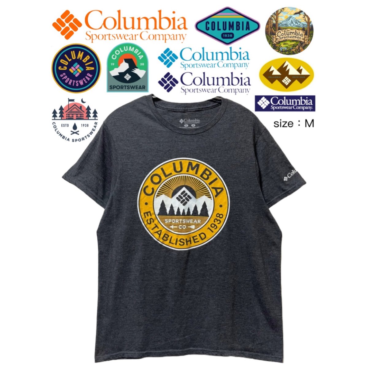 Columbia コロンビア Tシャツ M グレー USA古着 | 古着 / 3104家