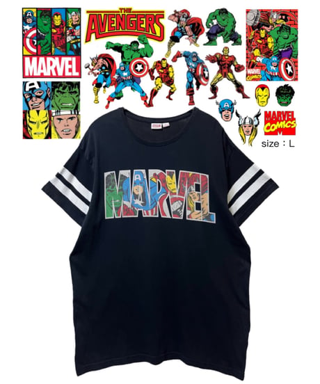 THE AVENGERS　Tシャツ　L　黒　USA古着