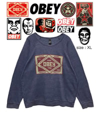 OBEY　スウェット　XL　ブルーグレー　USA古着