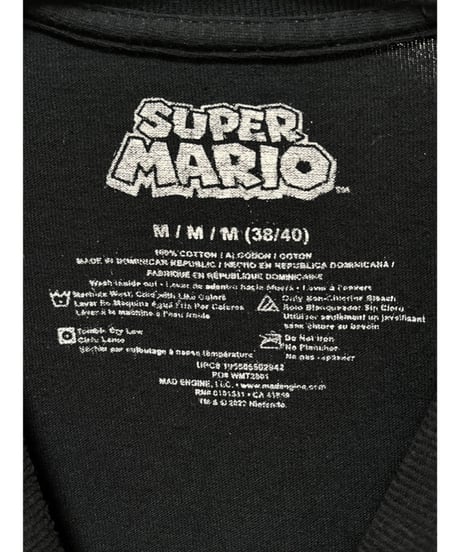 Mario　Luigi　Wario　Waluigi　Tシャツ　M　黒　USA古着