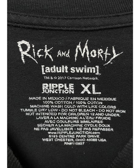 Rick and Morty　Tシャツ　XL　黒　USA古着