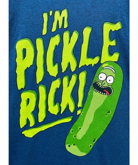 Rick And Morty　PICKLE RICK　L　青　USA古着
