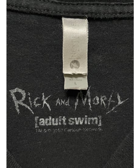 Rick and Morty　Logic　Tシャツ　Ｌ　黒　USA古着