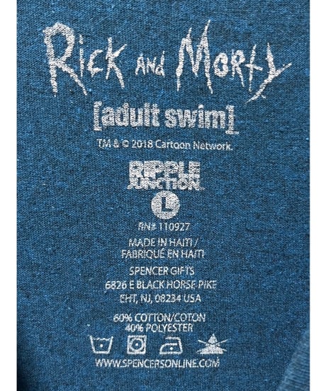 Rick And Morty　PICKLE RICK　L　青　USA古着