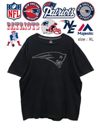 NFL　New England Patriots　Ｔシャツ　XL　黒　USA古着
