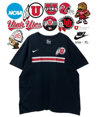 NCAA　Utah Utes　Tシャツ　XL　黒　USA古着
