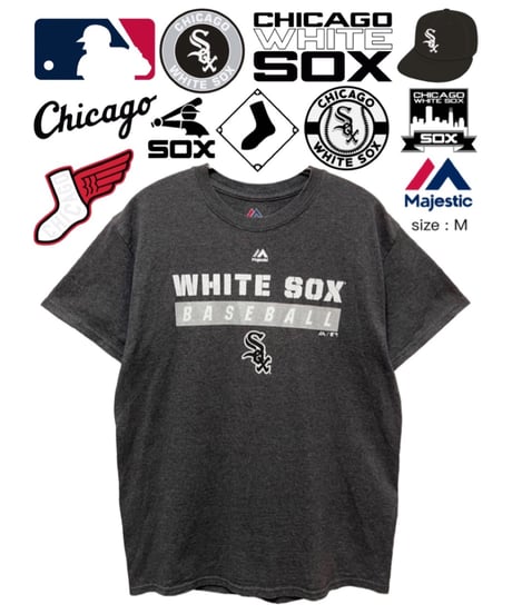 MLB　Chicago White Sox　Tシャツ　M　グレー　USA古着