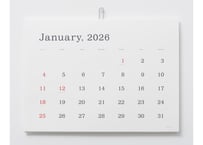 ANDO GALLERY 2026 CALENDAR 罫線なし